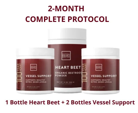 2-Month Complete Protocol: 1 bottle Heart Beet plus 2 bottles Vessel Support
