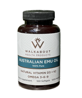 WALKABOUT AUSTRALIAN EMU OIL – 100 CAPSULES