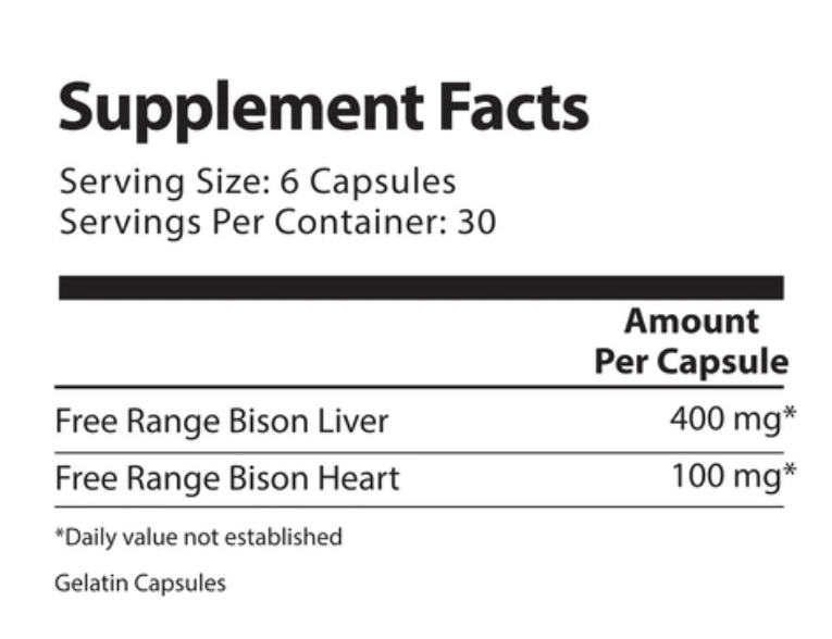 Kickstart My Heart (Liver/Heart Bison Organ Complex) Natural Heart